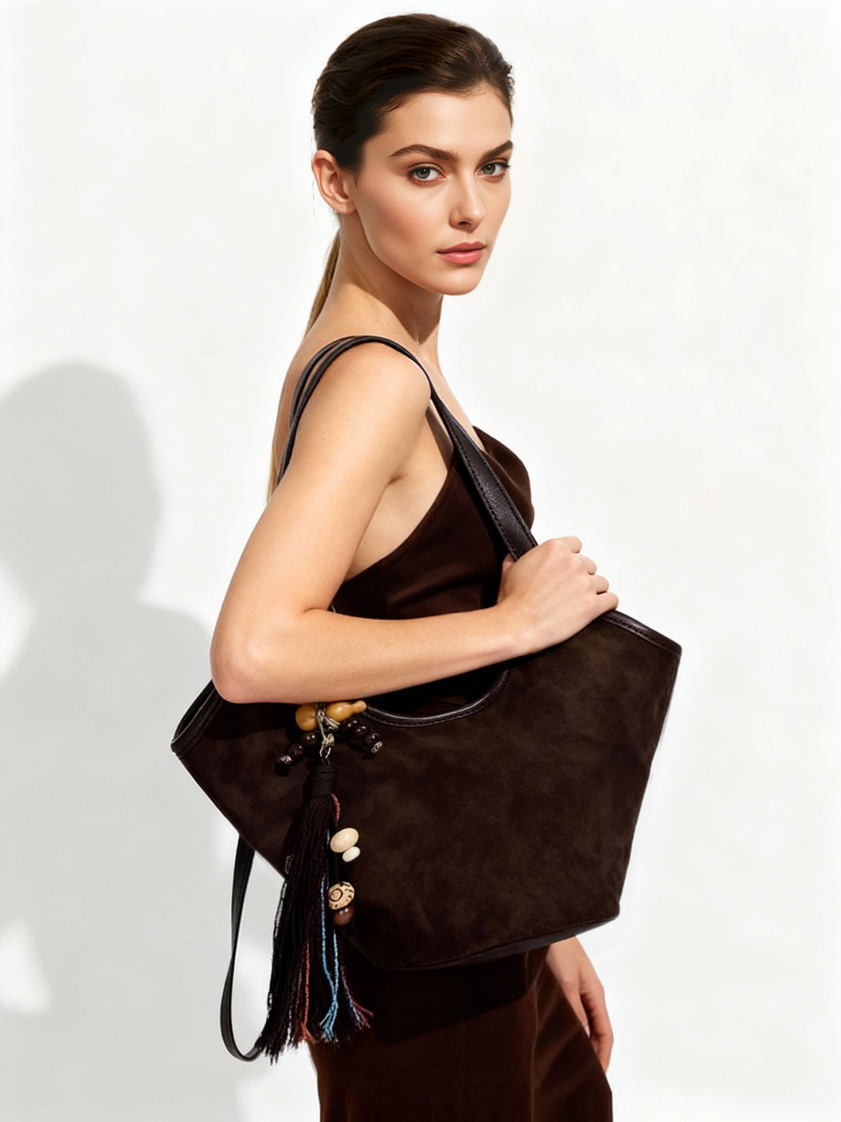 #169.99 VintageSuede Crescent Bag
