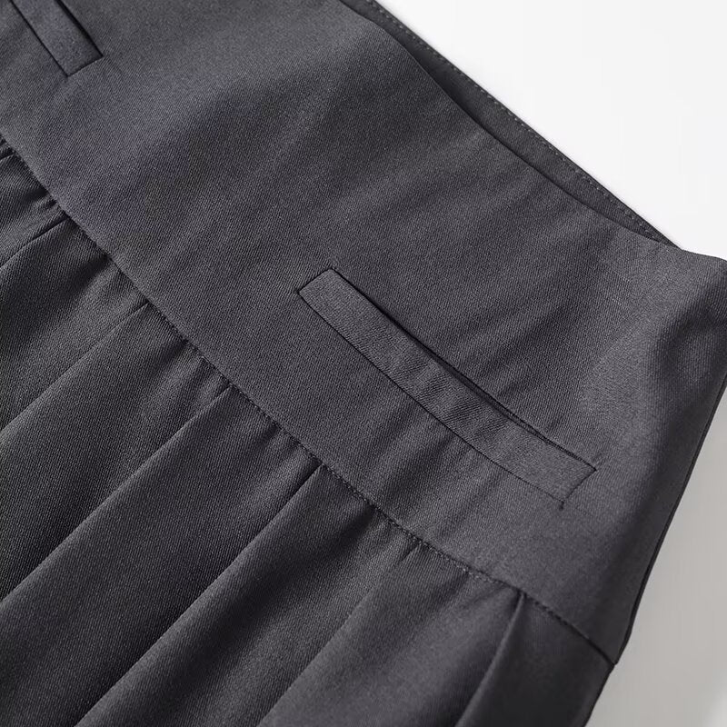 Women's comfortable casual pleated MIDI skirt