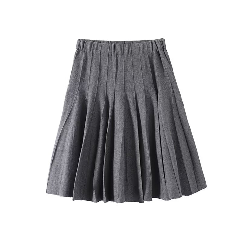 suit Women's 2 pieces flying sleeve high neck knitted vest+Skirts