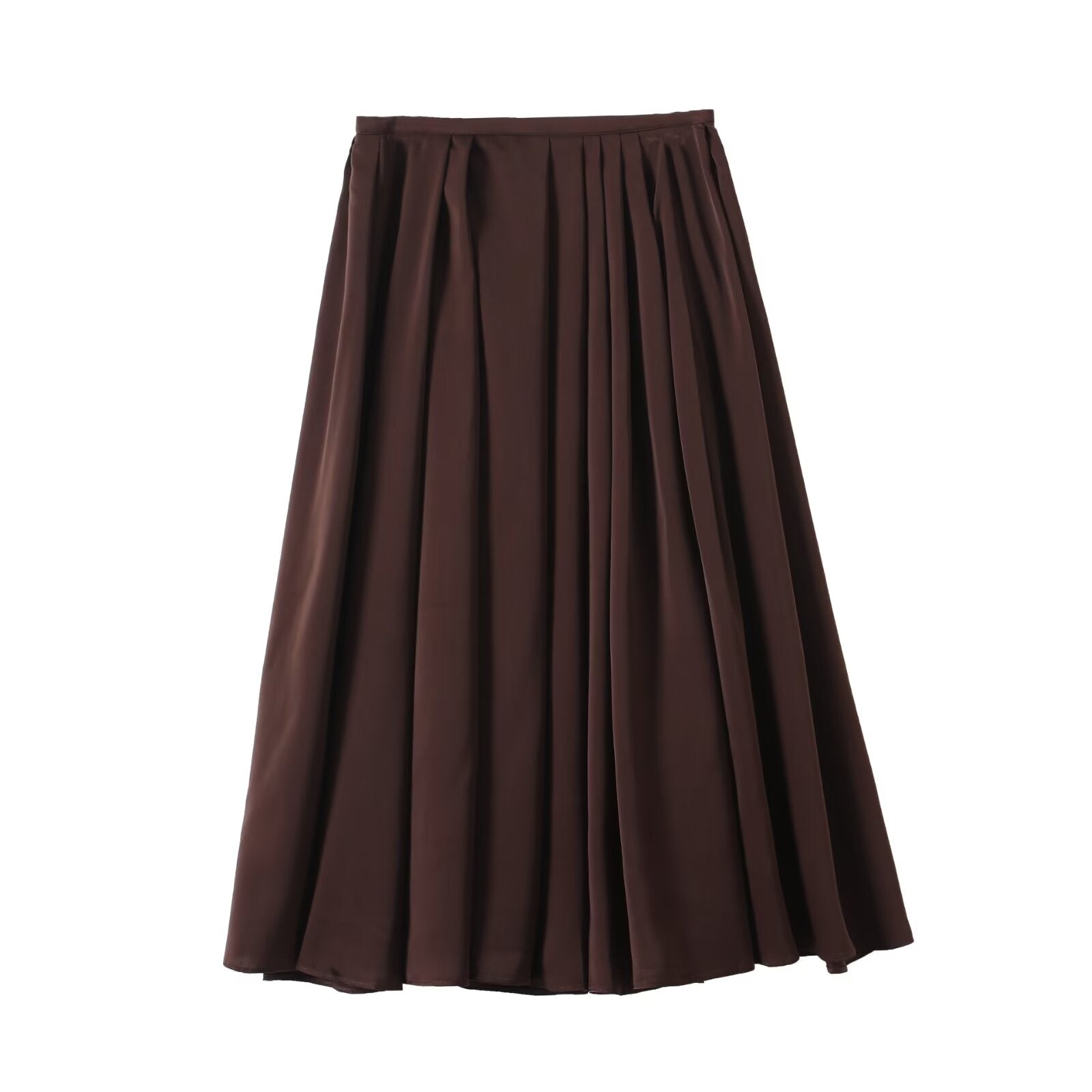 Women's casual versatile pleated MIDI skirt