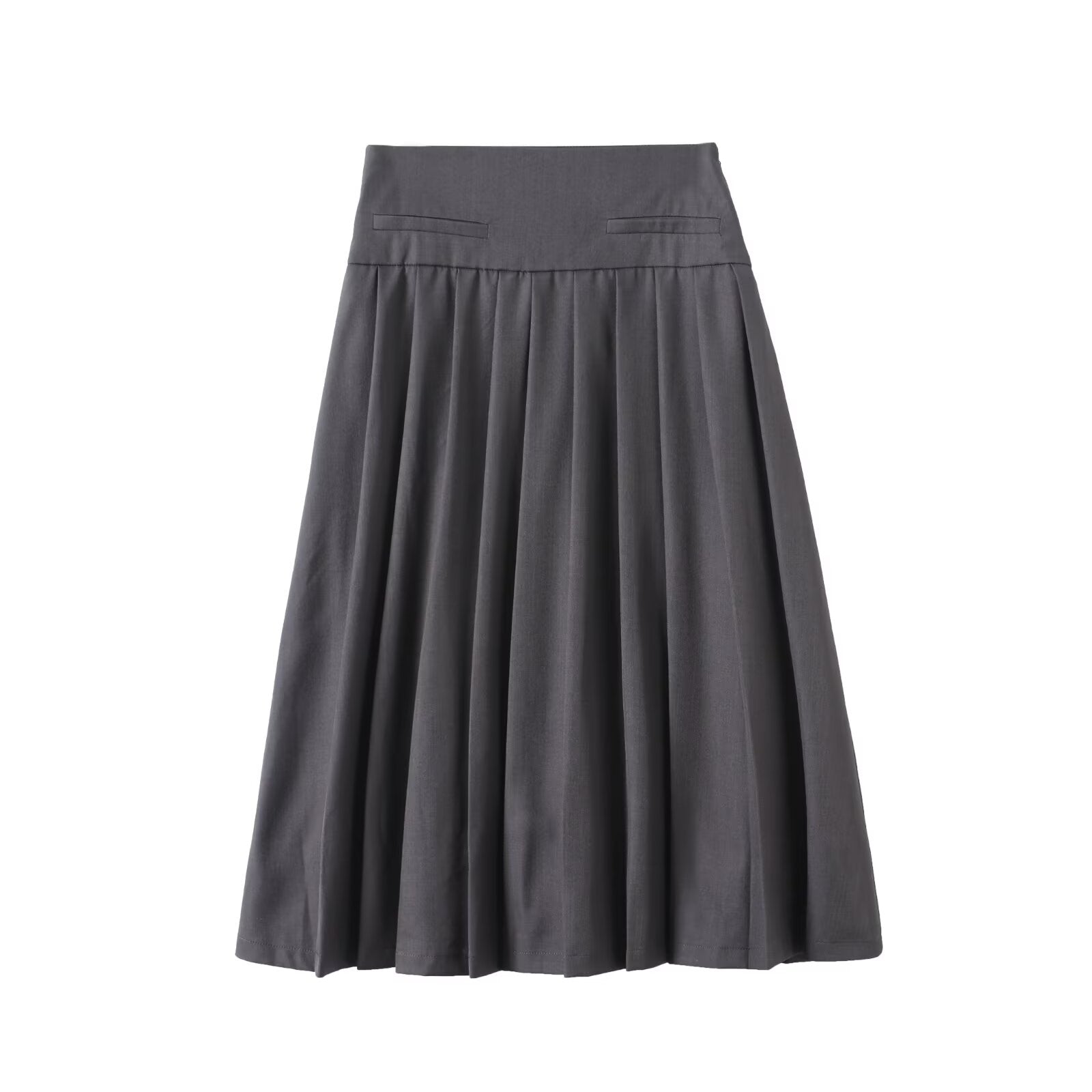 Women's comfortable casual pleated MIDI skirt