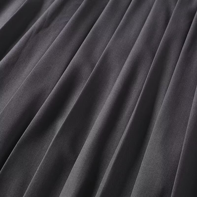 Women's comfortable casual pleated MIDI skirt